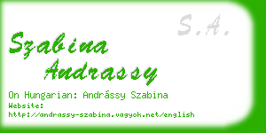 szabina andrassy business card